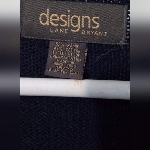 Lane Bryant Navy Floral Sweater - Picture 3 of 4